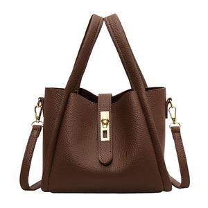 Trendy Bucket Bag Vintage Elegant Crossbody Bag Vegan Leather Tote Bag :v